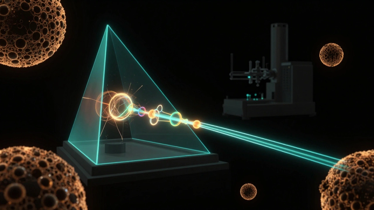 Abstract visualization of chemical analysis process
