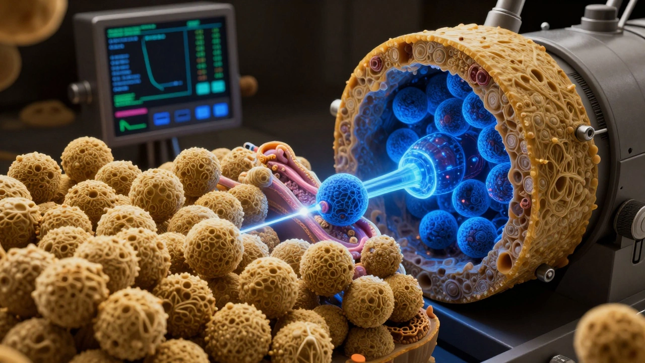 Electron microscope analyzing metallic nanoparticle structures