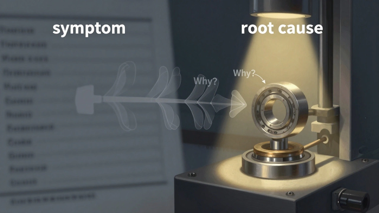 Conceptual illustration showing the link between a defect and its root cause.