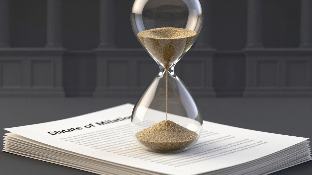 Hourglass on court documents representing legal filing deadlines.