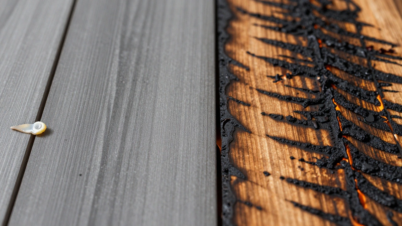 Comparison of accidental charring vs arson pour patterns on floors