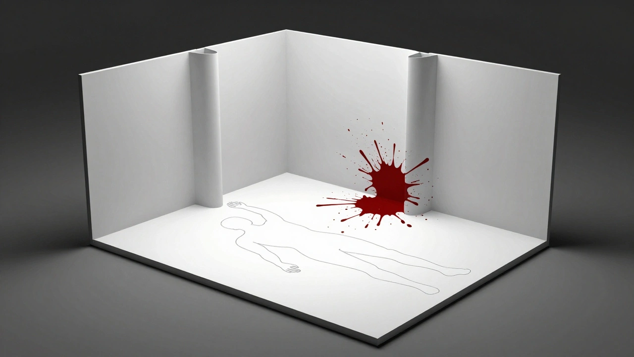 Conceptual art showing walls folding flat onto floor plan for analysis