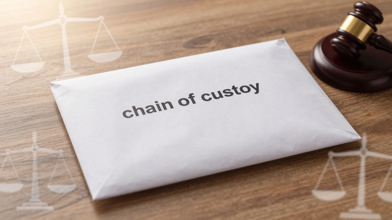 Double-wrapped evidence envelope symbolizing legal integrity