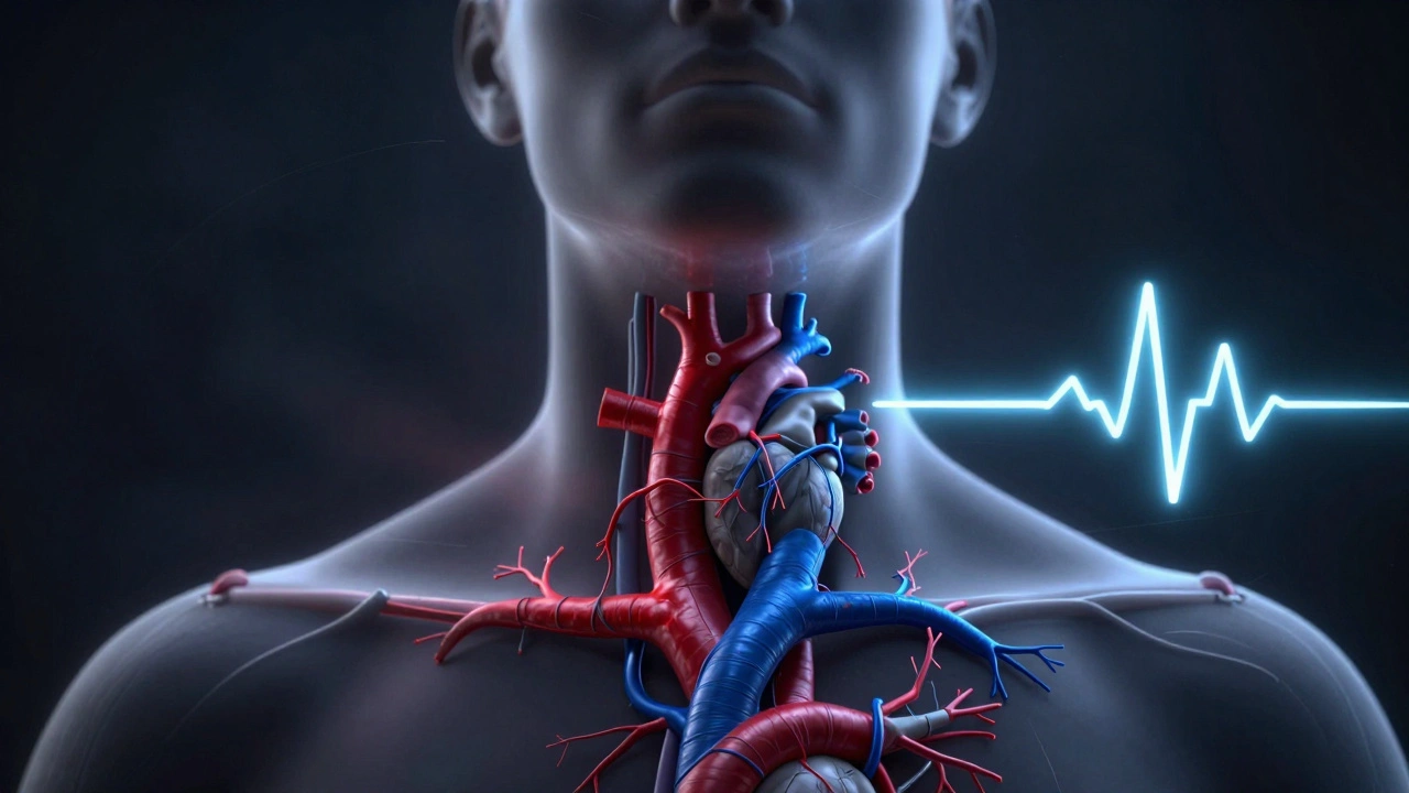 Conceptual art illustrating four physiological mechanisms of strangulation