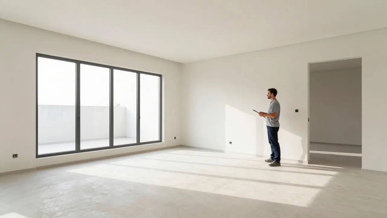 A clean, restored living room after professional biohazard remediation is complete