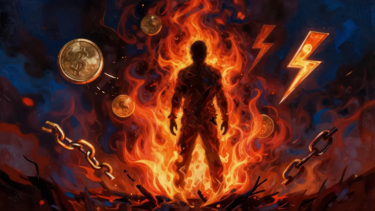 Abstract artistic depiction of arsonist motivations using flame silhouettes
