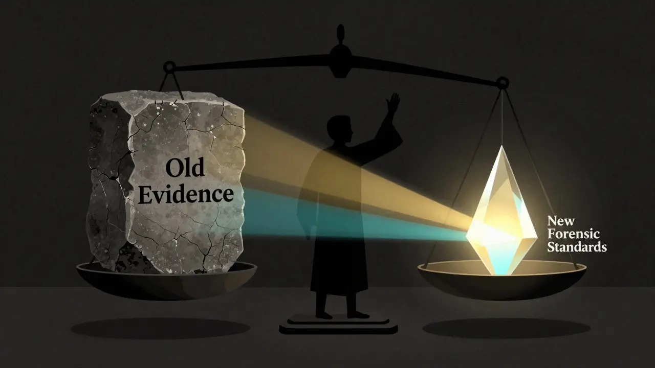 Conceptual art of a scale balancing a cracked stone against a glowing prism of light