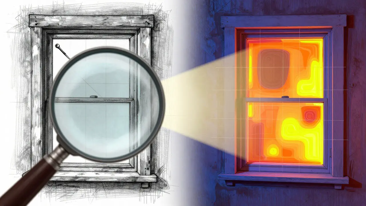 Conceptual art showing old crime scene evidence meeting modern data