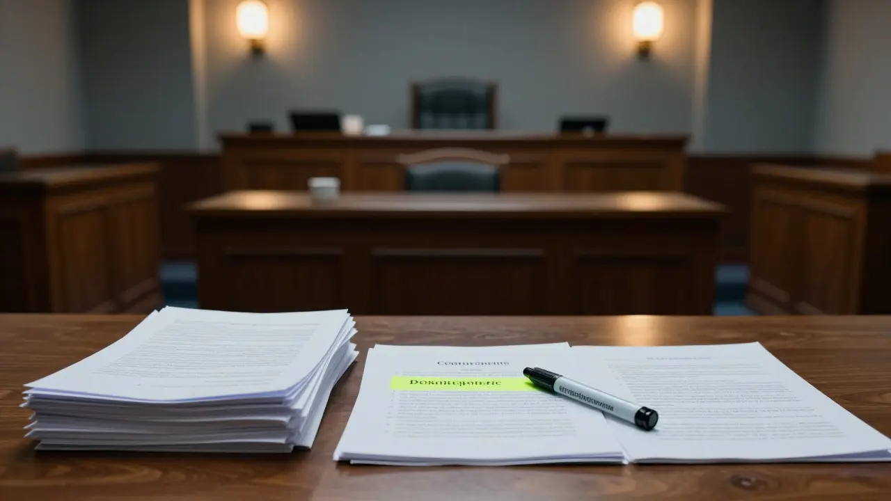 Courtroom scene highlighting the importance of clear forensic reports