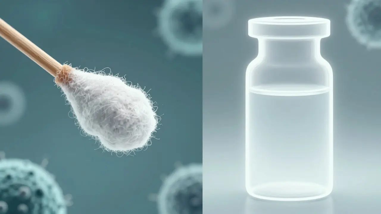 Microscopic comparison illustrating the difference between clean and sterile surfaces