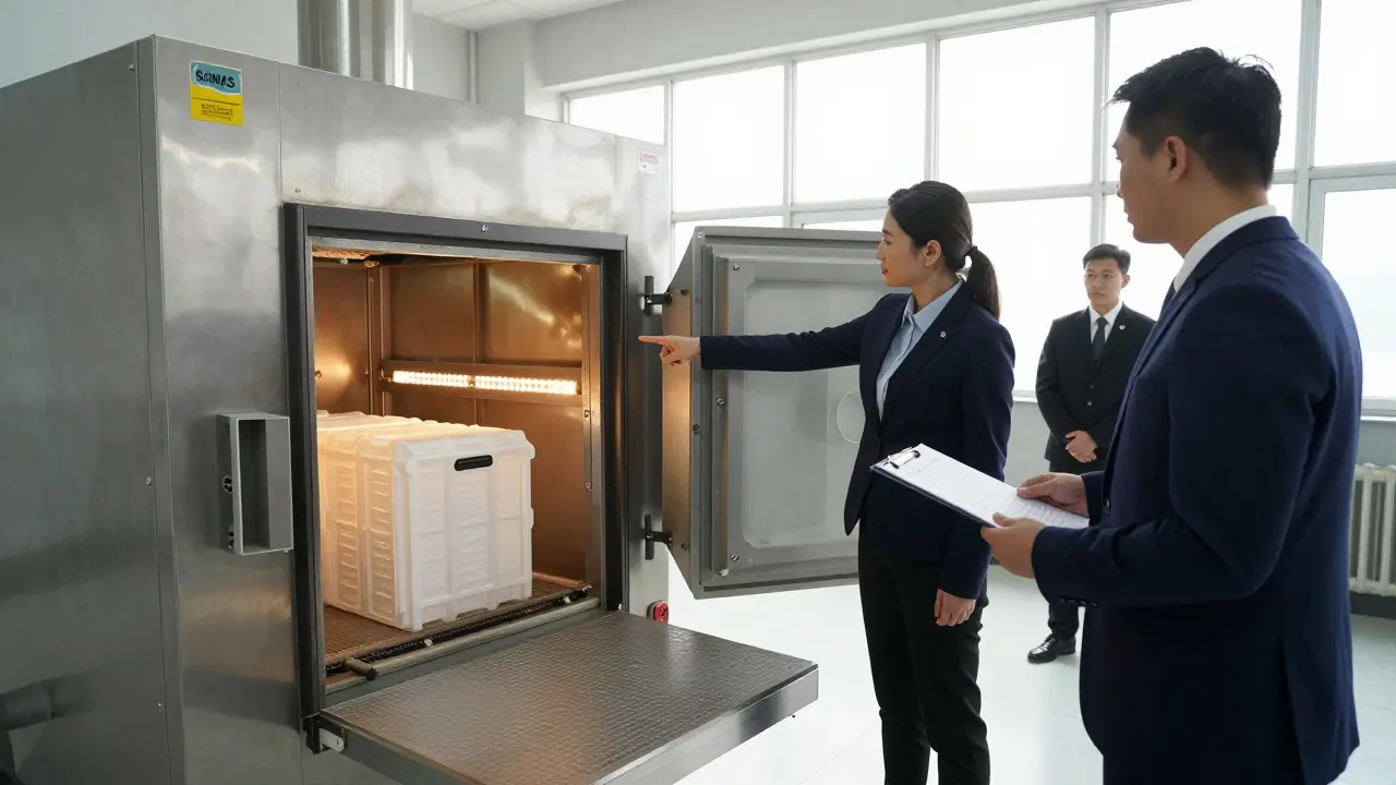 Two witnesses observing the incineration of evidence