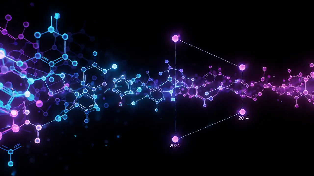 Abstract molecular connections linking past and present drug cases