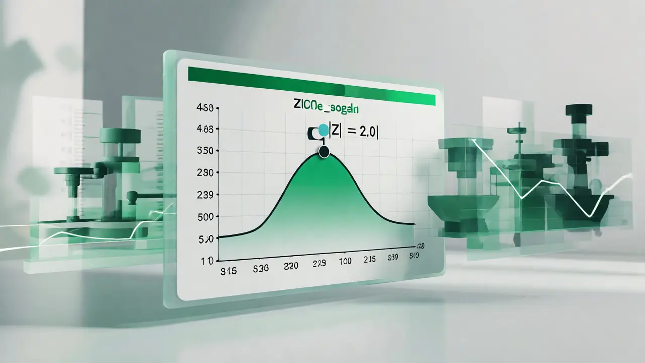 Abstract visualization of Z-score statistics and lab trends