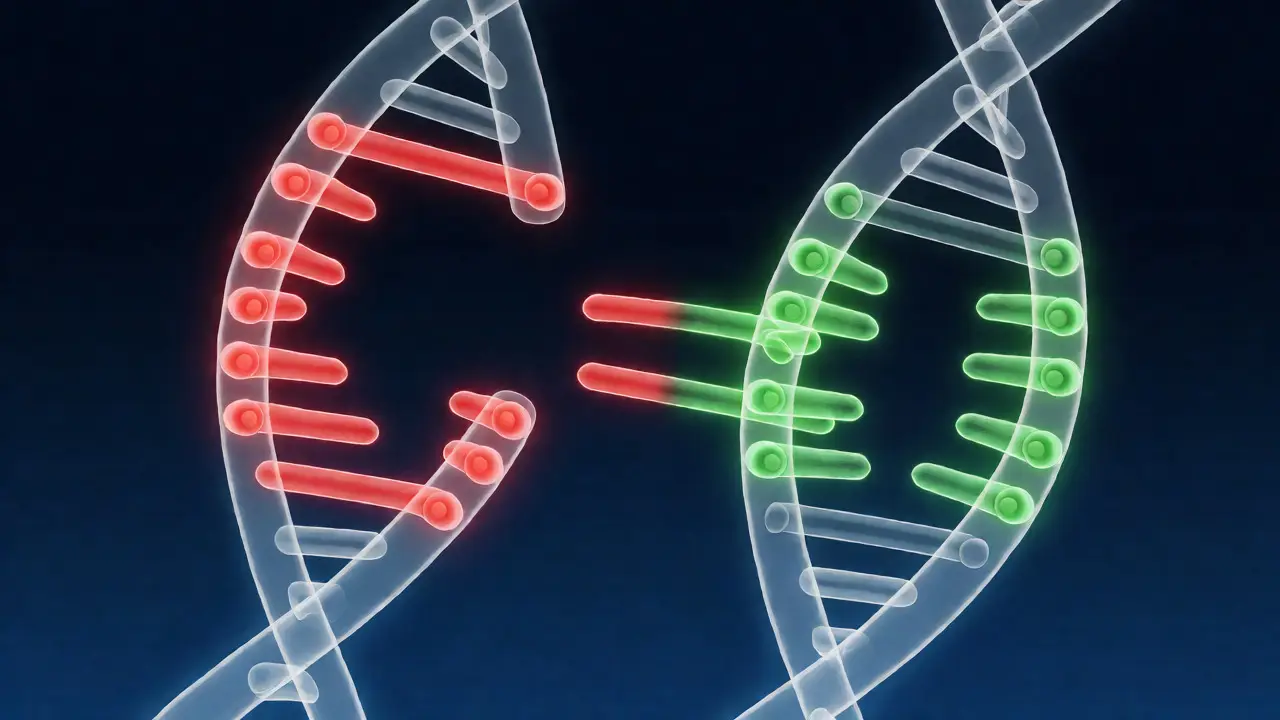 Diagram showing how Mini-STR primers amplify fragmented DNA