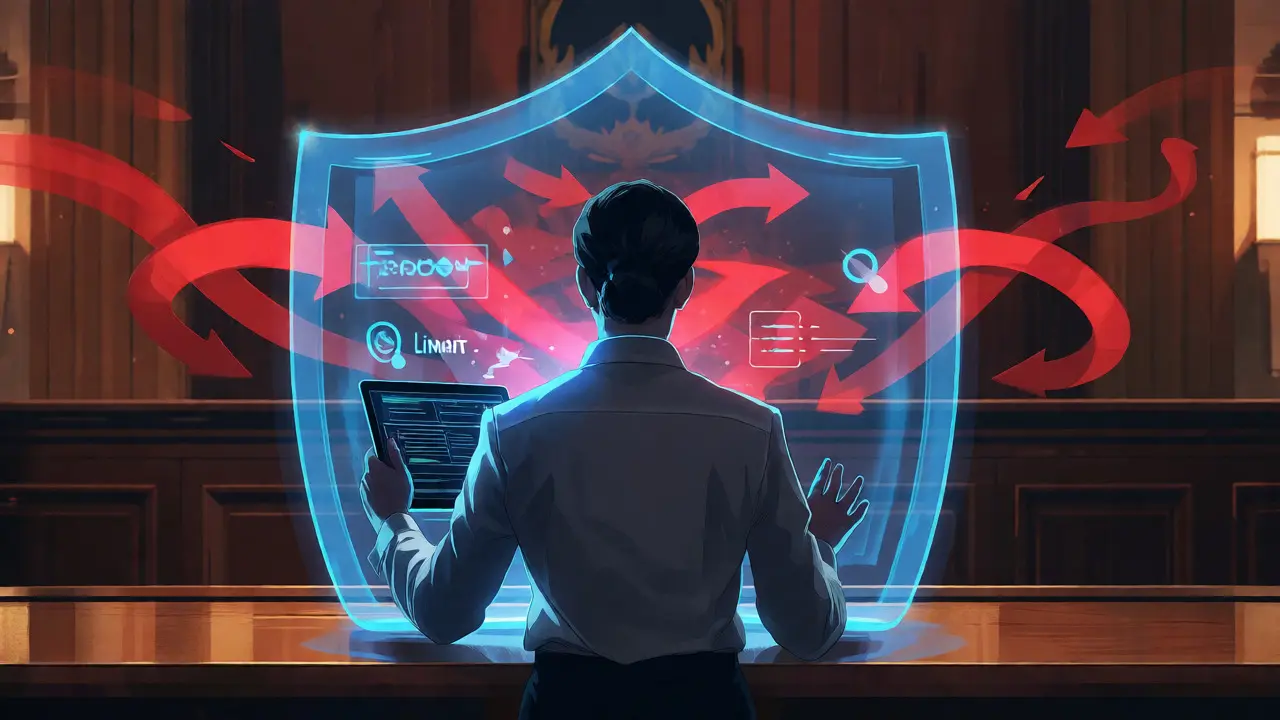 Digital forensic expert protected by a conceptual shield from aggressive questioning.