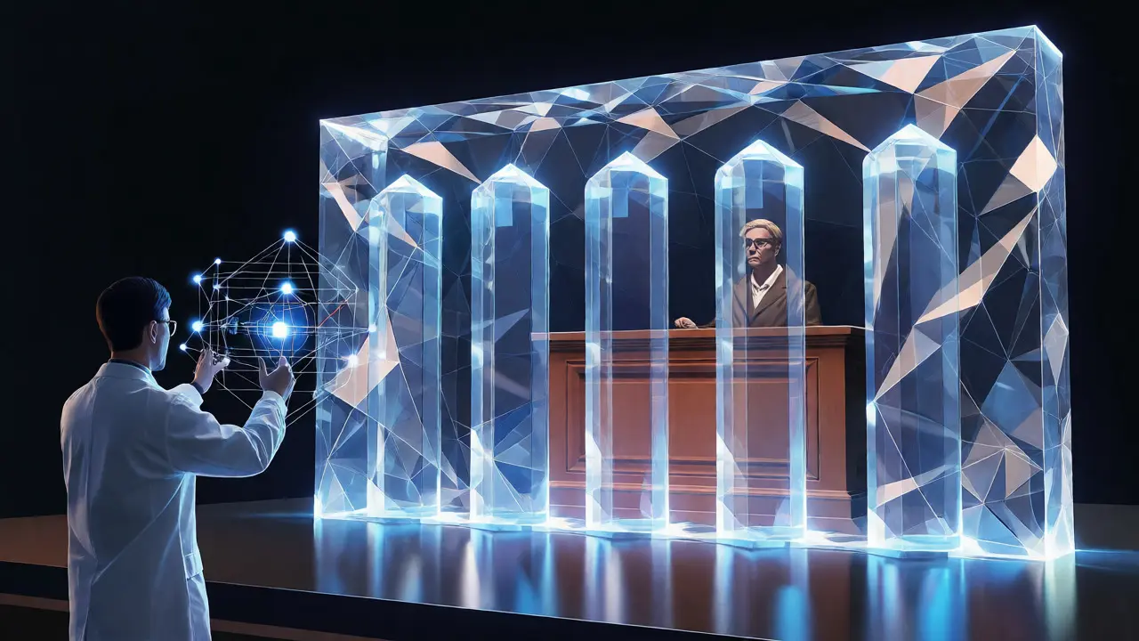 Conceptual visualization of Daubert standard filtering scientific evidence