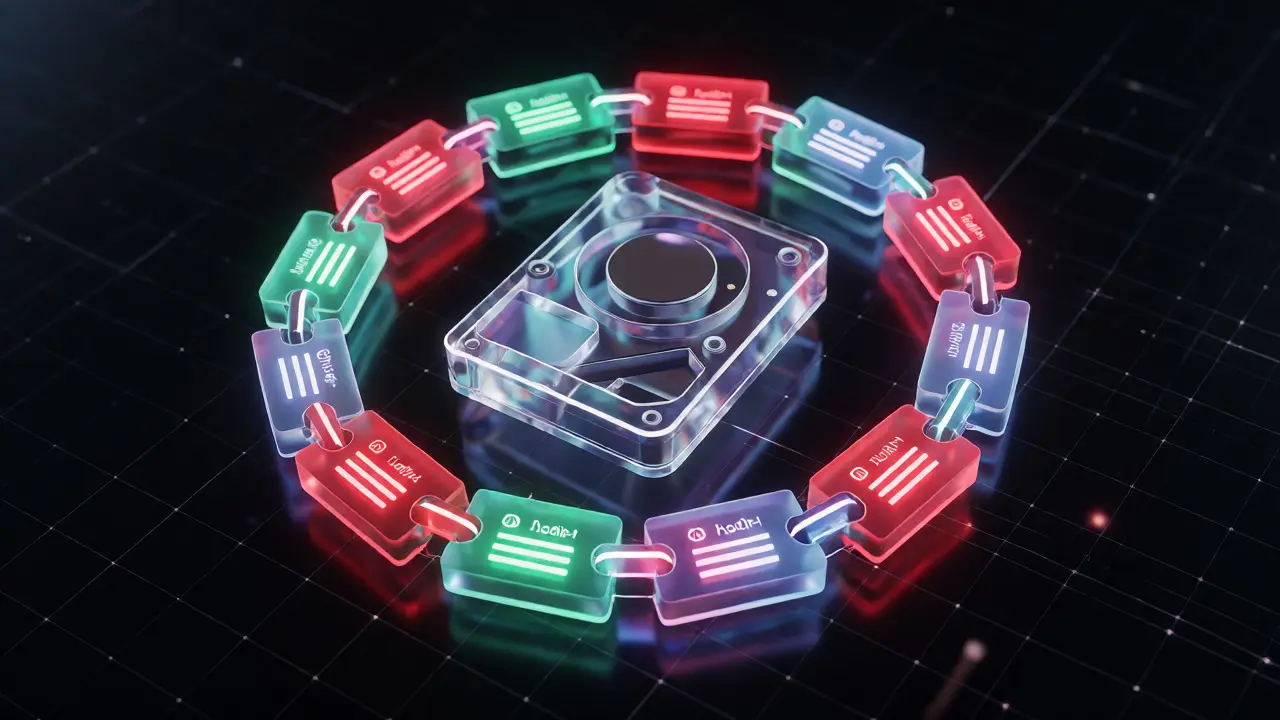 Holographic chain of custody visualization around a digital drive