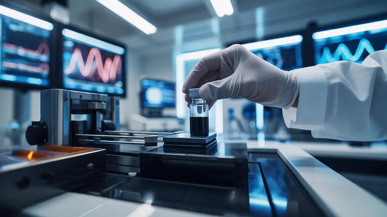 Lab technician analyzing meconium samples in a toxicology lab