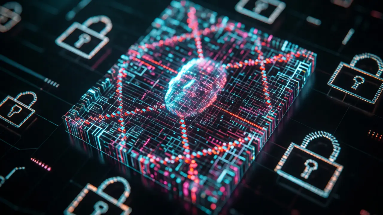 Macro view of pixels and AI threat